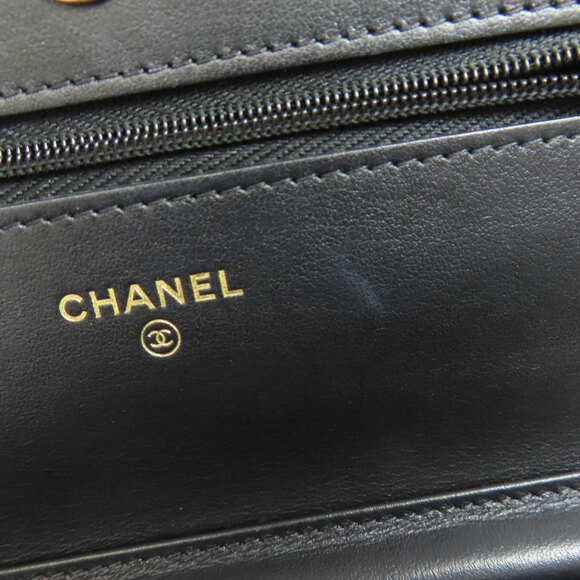 CHANEL Black Logo Wallet - Picture 13 of 16